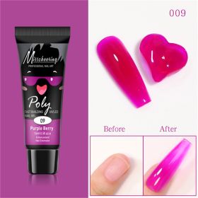 15ml a Piece Nail Crystal Fluorescent Extension Adhesive Without Paper Holder Painless Nail Extension Tool Phototherapy Nail Fluorescence Color Gel (Color: 009)