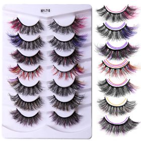 7 Pairs Color High Imitation Mink Hair False Eyelashes (Series: 2)