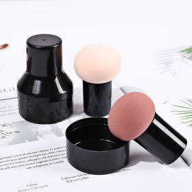 Mushroom Head Cosmetic Puff Foundation Makeup Sponge Powder Puff Smooth Sponge Multi- Function Dry &amp; Wet Beauty Makeup Tool (Color: black)