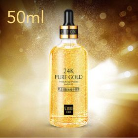 24k Yellow Gold Face Serum Anti Aging Serum Facial Lifting Collagen Essence Skin Care Whitening Acido Hialuronico Moisturizing (NET WT: 50ML)