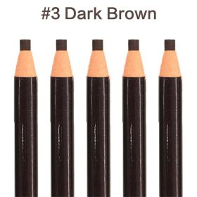 5pcs/Set Eyebrow Pencil Makeup Eyebrow Enhancers Cosmetic Art Waterproof Tint Stereo Types Coloured Beauty Tools (Color: 3-Dark Brown)